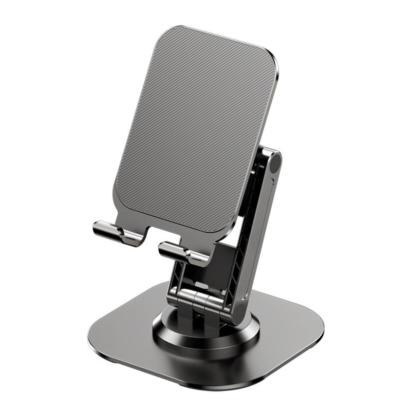 Metal rotating mobile phone holder customized 360° biaxial adjustable folding desktop tablet holder