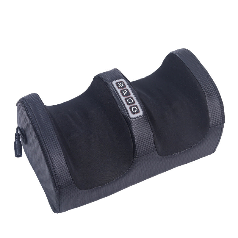 Foot massager kneads and presses feet, calves, soles