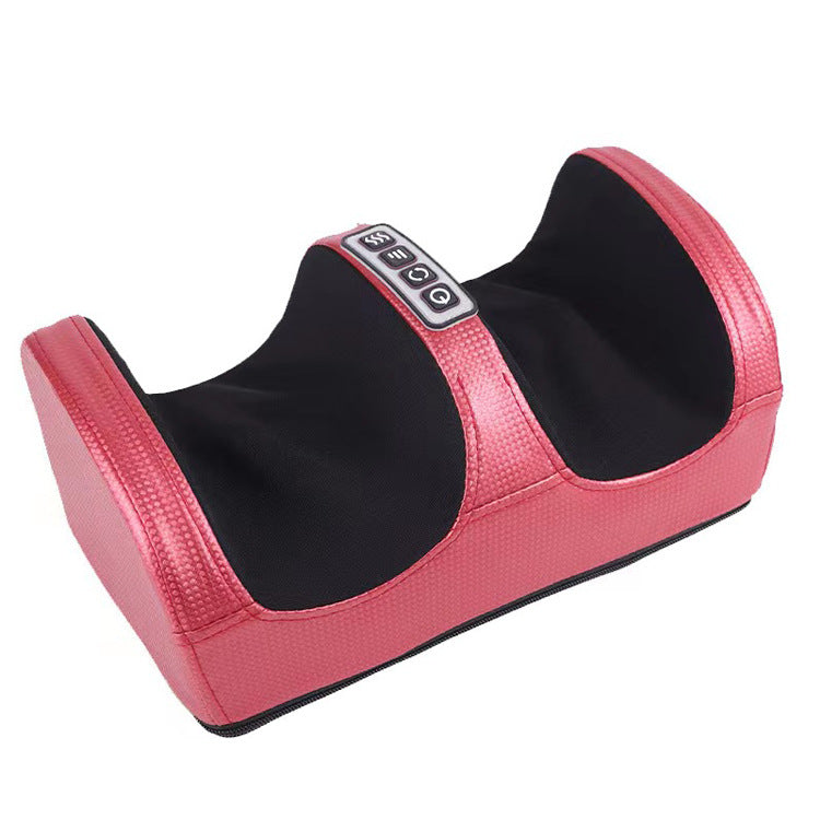 Foot massager kneads and presses feet, calves, soles