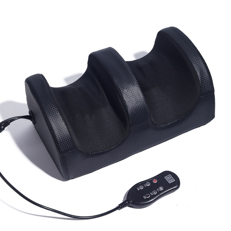 Foot massager kneads and presses feet, calves, soles