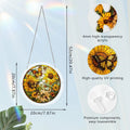 Sunflower Butterfly Acrylic Puzzle Suncatcher Stained Glass Style Window Hanging Ornament for Home Garden Decor Birthday Gift